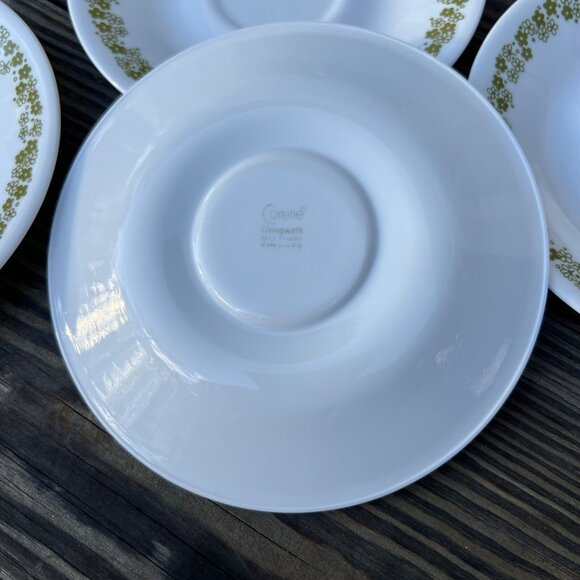 Vintage Corelle Spring Blossom Crazy Daisy Saucer 6-1/4" Flower Set Of 6 - Picture 4 of 6